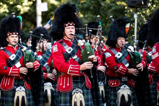 October 7, 2026, New York City, New York, United States: Bagpipers at the 119th Annual FDNY (Fire Department of the City of New York) Memorial Service in New York City. New York City United States  - ZUMAb161 20261007_aap_b161_013 Copyright: xMichaelxBrochsteinx