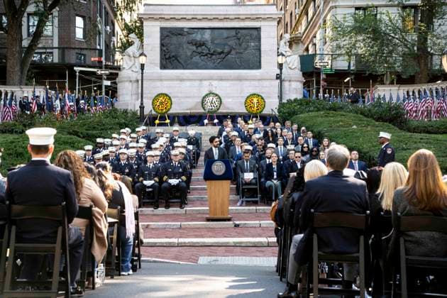 October 7, 2026, New York City, New York, United States: New York City Mayor ZOHRAN MAMDANI (D) speaking at the 119th Annual FDNY (Fire Department of the City of New York) Memorial Service in New York City. New York City United States - ZUMAb161 20261007_aap_b161_007 Copyright: xMichaelxBrochsteinx