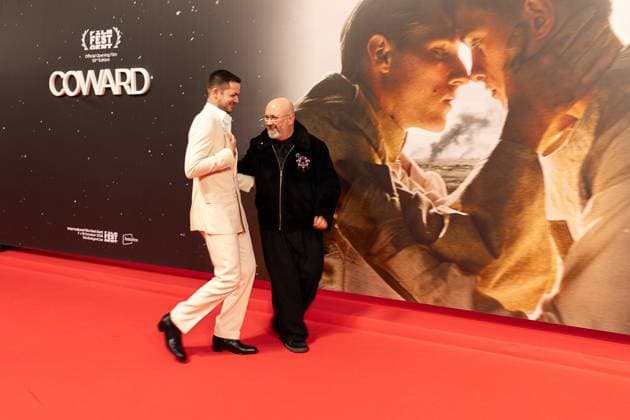 Producer Michiel Dhont and Scenario Writer And Actor Angelo Tijssens pictured during the opening of Gent International Film Festival, with the opening film Coward by Gent director Dhont on Wednesday 7 October 2026. The 53rd edition of Film Fest Gent takes place from 07 to 18 October. Coward is Dhont s third feature film and this is the third time a film by Dhont has opened the festival. This previously happened with Girl in 2018 and Close in 2022. JAMES ARTHUR PHOTOGRAPHY  JAMESxARTHURxGEKIERE 189086701