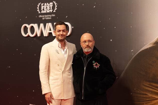 Producer Michiel Dhont and Scenario Writer And Actor Angelo Tijssens pictured during the opening of Gent International Film Festival, with the opening film Coward by Gent director Dhont on Wednesday 7 October 2026. The 53rd edition of Film Fest Gent takes place from 07 to 18 October. Coward is Dhont s third feature film and this is the third time a film by Dhont has opened the festival. This previously happened with Girl in 2018 and Close in 2022. JAMES ARTHUR PHOTOGRAPHY  JAMESxARTHURxGEKIERE 189086707