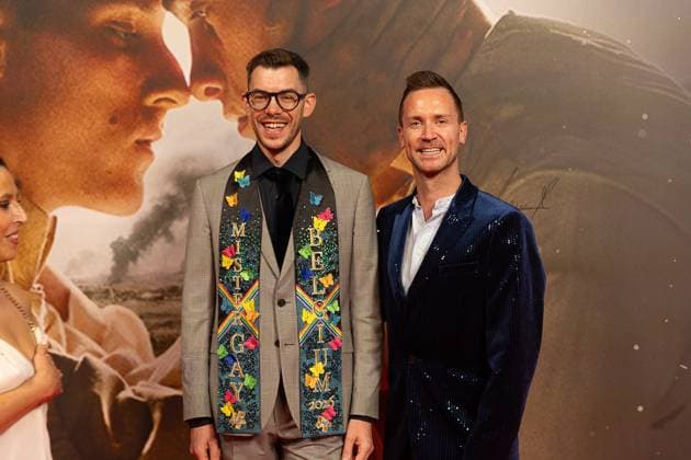 Mister Gay Belgium pictured during the opening of Gent International Film Festival, with the opening film Coward by Gent director Dhont on Wednesday 7 October 2026. The 53rd edition of Film Fest Gent takes place from 07 to 18 October. Coward is Dhont s third feature film and this is the third time a film by Dhont has opened the festival. This previously happened with Girl in 2018 and Close in 2022. JAMES ARTHUR PHOTOGRAPHY  JAMESxARTHURxGEKIERE 189086594