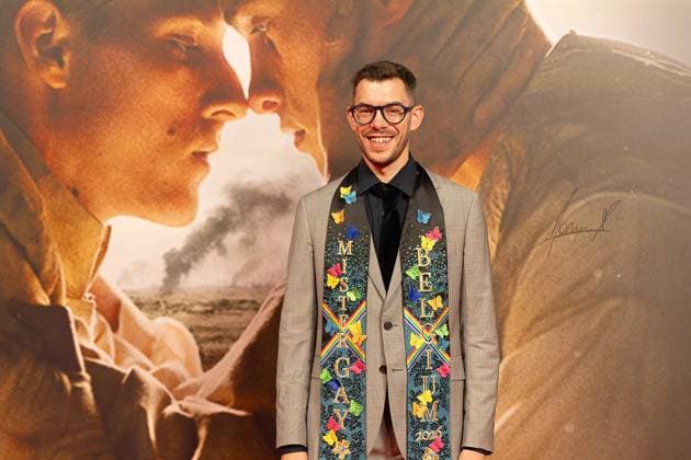 Mister Gay Belgium pictured during the opening of Gent International Film Festival, with the opening film Coward by Gent director Dhont on Wednesday 7 October 2026. The 53rd edition of Film Fest Gent takes place from 07 to 18 October. Coward is Dhont s third feature film and this is the third time a film by Dhont has opened the festival. This previously happened with Girl in 2018 and Close in 2022. JAMES ARTHUR PHOTOGRAPHY  JAMESxARTHURxGEKIERE 189086615