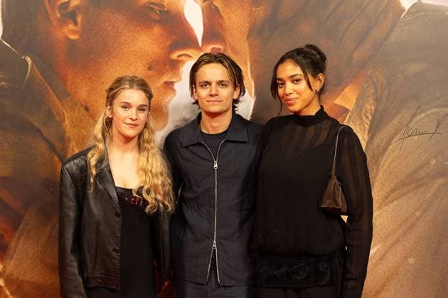 Actress And Singer Pommelien Thijs and Actor Kes Bakker and Actress Ayana DoucourÃ pictured during the opening of Gent International Film Festival, with the opening film Coward by Gent director Dhont on Wednesday 7 October 2026. The 53rd edition of Film Fest Gent takes place from 07 to 18 October. Coward is Dhont s third feature film and this is the third time a film by Dhont has opened the festival. This previously happened with Girl in 2018 and Close in 2022. JAMES ARTHUR PHOTOGRAPHY  JAMESxARTHURxGEKIERE 189086552