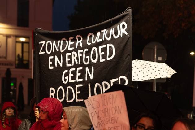 Illustration picture shows demonstrators taken during the opening of Gent International Film Festival, with the opening film Coward by Gent director Dhont on Wednesday 7 October 2026. The 53rd edition of Film Fest Gent takes place from 07 to 18 October. Coward is Dhont s third feature film and this is the third time a film by Dhont has opened the festival. This previously happened with Girl in 2018 and Close in 2022. JAMES ARTHUR PHOTOGRAPHY  JAMESxARTHURxGEKIERE 189086526