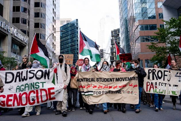 October 7, 2026, Montreal, Pq, CANADA: People take part in a pro-Palestinian march in Montreal, on Wednesday, Oct. 7, 2026. Montreal CANADA  - ZUMAc35_ 20261007_zaf_c35_057 Copyright: xChristopherxKatsarovx
