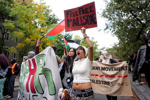 October 7, 2026, Montreal, Pq, CANADA: People take part in a pro-Palestinian march in Montreal, on Wednesday, Oct. 7, 2026. Montreal CANADA  - ZUMAc35_ 20261007_zaf_c35_059 Copyright: xChristopherxKatsarovx