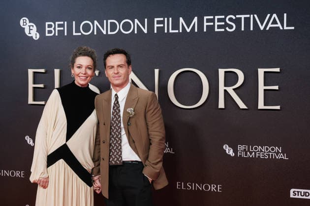 Opening Night Gala Elsinore on Wednesday 7 October 2026 Olivia Colman And Andrew Scott attends the red carpet for the Opening Night Gala Elsinore during the London Film Festival 2026 on Wednesday 7 October 2026 at Royal Festival Hall, London. ., Credit:Julie Edwards Avalon  Copyright: xJuliexEdwardsx xAvalonx 1141278762