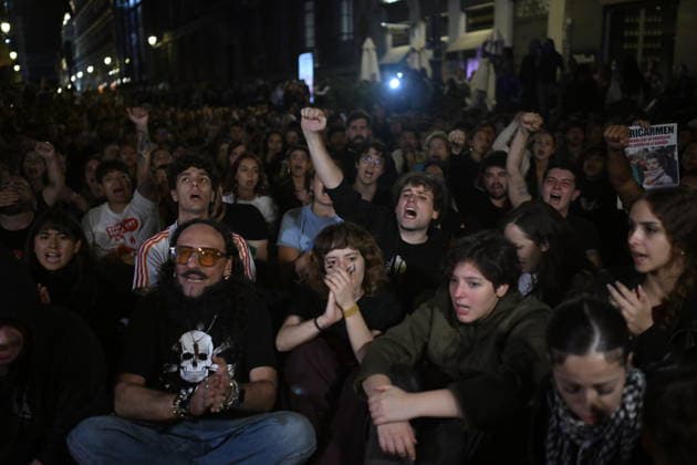 Deceased 87-year-old Mari Carmen Abascal remembered at Madrid housing protest MADRID, SPAIN - OCTOBER 7: Dozens of people gather in support of Mari Carmen Abascal during a protest outside the Congress of Deputies in Madrid, Spain, on October 7, 2026. The 87-year-old Abascal, who became a symbol of Spain s housing crisis in recent weeks, died in hospital after spending 15 days there following her eviction from her home by police in Madrid on September 23, 2026. Burak Akbulut Anadolu Madrid Spain. Editorial use only. Please get in touch for any other usage.  Copyright: x2026xAnadoluxBurakxAkbulutx