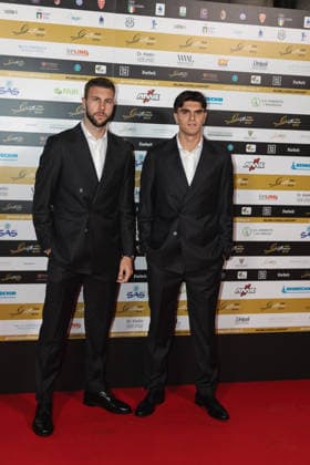 IPA89410572 - Strahinja Pavlovic and Matteo Bartesaghi on the red carpet at the Gentleman Fair Play Awards, October 7, 2026 _ Scuola Teulie, Milan, during the 2026 Gentleman Fair Play Awards; News in Milan, Italy, October 7, 2026  Copyright: xLucaxMicheli LiveMediax xLucaxMicheli LiveMediax IPA89410572