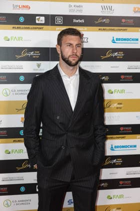 IPA89410558 - Strahinja Pavlovic on the red carpet at the Gentleman Fair Play Awards, October 7, 2026 _ Scuola Teulie, Milan, during the 2026 Gentleman Fair Play Awards, News in Milan, Italy, October 7, 2026  Copyright: xLucaxMicheli LiveMediax xLucaxMicheli LiveMediax IPA89410558