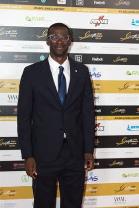 IPA89410578 - Pedro Mba Obang on the red carpet at the Gentleman Fair Play Awards, October 7, 2026 _ Scuola Teulie, Milan, during the 2026 Gentleman Fair Play Awards, News in Milan, Italy, October 7, 2026  Copyright: xLucaxMicheli LiveMediax xLucaxMicheli LiveMediax IPA89410578