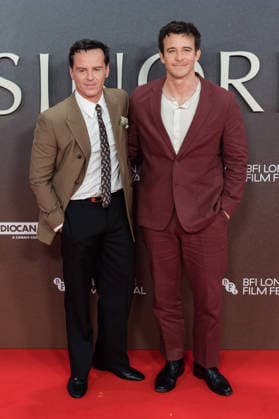 Elsinore Opening Night Gala at BFI London Film Festival LONDON, UNITED KINGDOM - OCTOBER 07: Andrew Scott (L) and Luke Thompson (R) attend the opening night gala of Elsinore during the 70th BFI London Film Festival at the Royal Festival Hall in London, United Kingdom on October 07, 2026. Wiktor Szymanowicz Anadolu London United Kingdom. Editorial use only. Please get in touch for any other usage.  Copyright: x2026xAnadoluxWiktorxSzymanowiczx