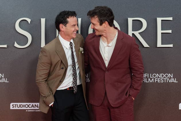 Elsinore Opening Night Gala at BFI London Film Festival LONDON, UNITED KINGDOM - OCTOBER 07: Andrew Scott (L) and Luke Thompson (R) attend the opening night gala of Elsinore during the 70th BFI London Film Festival at the Royal Festival Hall in London, United Kingdom on October 07, 2026. Wiktor Szymanowicz Anadolu London United Kingdom. Editorial use only. Please get in touch for any other usage.  Copyright: x2026xAnadoluxWiktorxSzymanowiczx