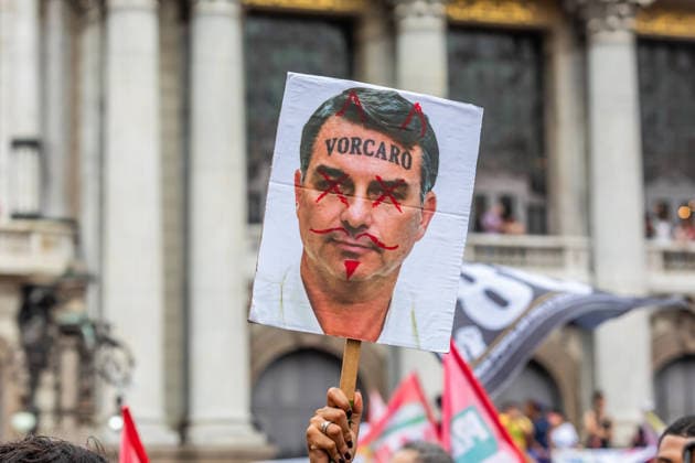October 7, 2026: Rio de Janeiro, Brazil. October 7, 2026. March for Democracy: Students gather to protest the rise of the far right and march through the city center (CineloÂ¢ndia) in support of President Lula s candidacy. Photo: .  - ZUMAl255 20261007_zip_l255_002 Copyright: xEllanxLustosax
