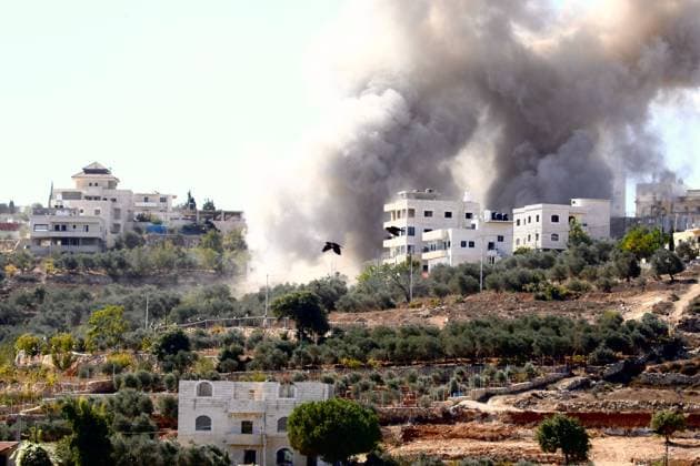 October 7, 2026, Biddu, West Bank, Palestinian Territory: Israeli forces accompanied by military bulldozers and engineering units demolish the home of Palestinian prisoner Qadri Samara in Biddu, northwest of Jerusalem. Israeli forces evacuated the house and surrounding homes before demolishing parts of the building and destroying it with controlled explosions. Israel accuses Samara of carrying out a shooting attack near the Israeli settlement of Neve Tzuf, also known as Halamish, in which an Israeli was killed. The demolition took place during a wider Israeli military operation in several Palestinian towns. Biddu Palestinian Territory  - ZUMAq101 20261007_zna_q101_119 Copyright: xSalmanxMohsenxAlkhatibx