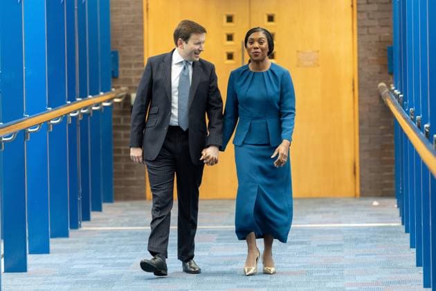 Conservative Party Conference, Day 4, The ICC Birmingham, UK - 07 Oct 2026 Conservative party leader Kemi Badenoch and her husband Hamish Badenoch (left), arrive ahead of her keynote speech on the final day of the Conservative Party Conference at the International Convention Centre in Birmingham The Conservative Party leader, Kemi Badenoch s gives her keynote speech at the International Convention Centre on the final day (day four) of the Conservative Party Conference at the International Convention Centre in Birmingham. The Conservative Party opened its annual conference under the slogan Stronger economy, stronger country Birmingham United Kingdom Copyright: xPhilxLewisx xSOPAxImagesx Phil-Lewis-1456665