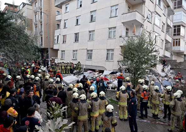 Partial collapse occurs in 7-story building in Istanbul s Maltepe district ISTANBUL, TURKIYE - OCTOBER 8: Search and rescue operations are launched after the lower floors of a seven-story building partially collapse in Maltepe district of Istanbul, Turkiye, on October 8, 2026. Murat Sengul Anadolu Istanbul Turkey. Editorial use only. Please get in touch for any other usage.  Copyright: x2026xAnadoluxMuratxSengulx
