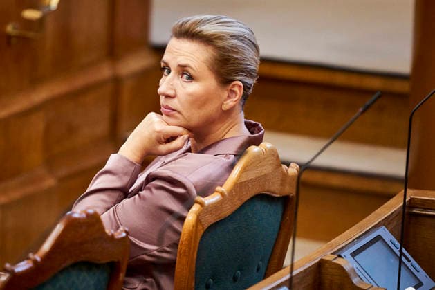 Opening debate in the Danish Parliament Prime Minister Mette Frederiksen, The Social Democratic Party during the opening debate of the Parliament in the Parliament Hall at Christiansborg on Thursday, October 8, 2026. (Photo: Thomas Traasdahl Ritzau Scanpix) , Copenhagen Denmark Copyright: RitzauxScanpix ThomasxTraasdahlx spdk20261008-102619-L