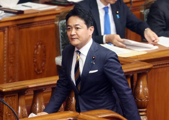 October 8, 2026, Tokyo, Japan - Japan s opposition Democratic Party for the People leader Yuichiro Tamaki questions to Prime Minister Sanae Takaichi at Lower House s plenary session at the National Diet in Tokyo on Monday, October 8, 2026. (photo by Yoshio Tsunoda AFLO)  aflo_354274231