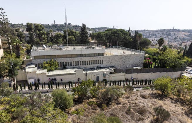 British Consulate General in Jerusalem suspends operations JERUSALEM - OCTOBER 8: A wide-angle view shows the British Consulate General building in East Jerusalem after Israel suspends its operations in retaliation for the United Kingdom s decision to ban imports of products manufactured in illegal Israeli settlements, on October 8, 2026. Mostafa Alkharouf Anadolu Jerusalem Israel. Editorial use only. Please get in touch for any other usage.  Copyright: x2026xAnadoluxMostafaxAlkharoufx