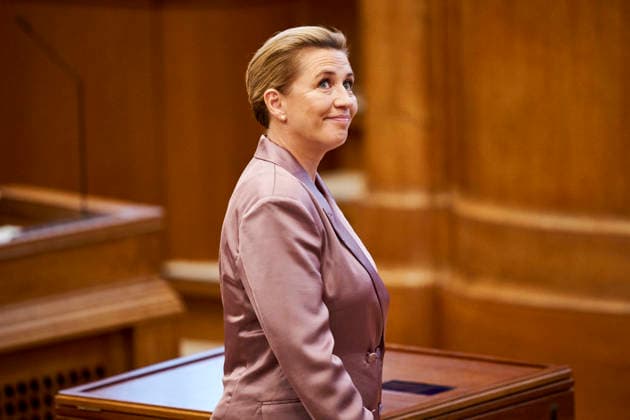Opening debate in the Danish Parliament Prime Minister Mette Frederiksen, The Social Democratic Party before the opening debate in the Parliament Hall at Christiansborg on Thursday, October 8, 2026. (Photo: Thomas Traasdahl Ritzau Scanpix) , Copenhagen Denmark Copyright: RitzauxScanpix ThomasxTraasdahlx spdk20261008-105147-L