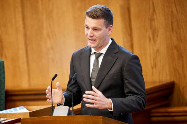 Opening debate in the Danish Parliament Sigurd Agersnap (SF) during the opening debate of the Folketing in the Parliament Hall at Christiansborg on Thursday, October 8, 2026. (Photo: Thomas Traasdahl Ritzau Scanpix) , Copenhagen Denmark Copyright: RitzauxScanpix ThomasxTraasdahlx spdk20261008-112519-L