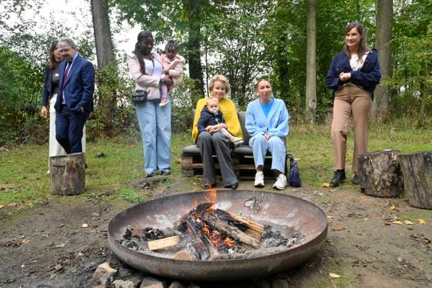Queen Mathilde Visits Winners Of the 2026 Queen Mathilde Prize GREZ-DOICEAU, BELGIUM - OCTOBER 08: Queen Mathilde of Belgium pictured visiting two organizations that won the 2026 Queen Mathilde Prize : Vzw Alba, on October 08, 2026 in Grez-Doiceau, Belgium, 08 10 2026 Grez-Doiceau Belgium  Copyright: xPhilipxReynaersx