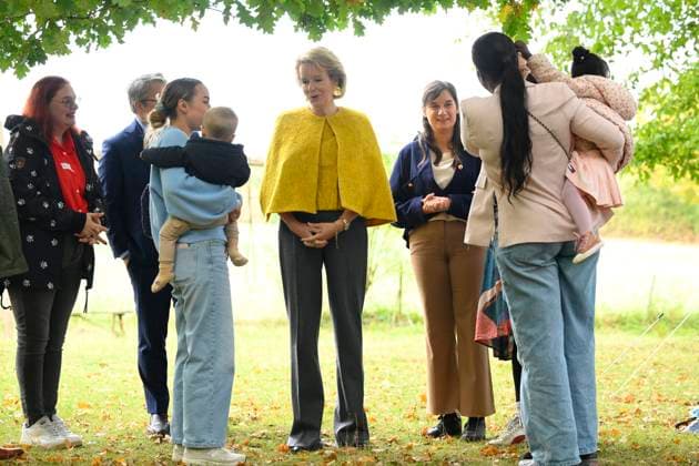 Queen Mathilde Visits Winners Of the 2026 Queen Mathilde Prize GREZ-DOICEAU, BELGIUM - OCTOBER 08: Queen Mathilde of Belgium pictured visiting two organizations that won the 2026 Queen Mathilde Prize : Vzw Alba, on October 08, 2026 in Grez-Doiceau, Belgium, 08 10 2026 Grez-Doiceau Belgium  Copyright: xPhilipxReynaersx