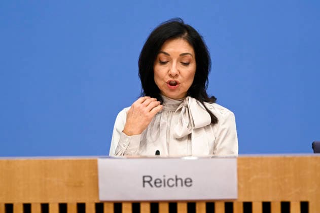 ABB BPK- Bundesministerin fuer Wirtschaft und Energie Katherina Reiche Vorstellung der Herbstprojektion 2026 der Bundesregierung auf der BPK Bundespressekonferenz in Berlin am 08.10.2026 Berlin Deutschland