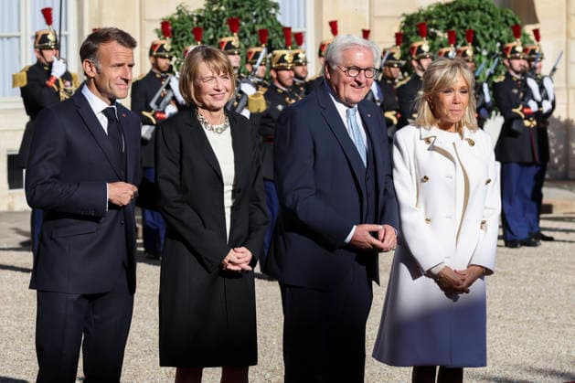 NEWS : Visite d Etat de Frank-Walter Steinmeier - Paris - 08 10 2026 Accueil de Frank-Walter Steinmeier, Prà sident de la Rà publique fà dà rale d Allemagne et de Elke Budenbender par Emmanuel Macron, Prà sident de la Rà publique et Brigitte Macron ce jeudi 8 octobre au palais de l™Elysà e ParisFrance Copyright: xMichtofx