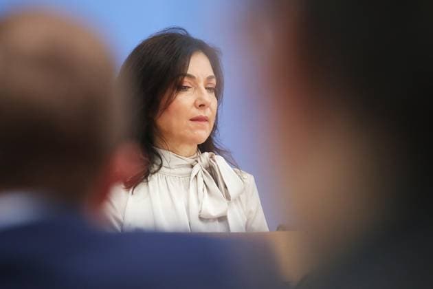 Berlin, Deutschland, 08.10.2026: Bundespressekonferenz: Vorstellung der Jahreswirtschaftsprognose der Bundesregierung: Bundesministerin für Wirtschaft und Energie Katherina Reiche (CDU) Copyright: xdtsxNachrichtenagenturx dts_137575