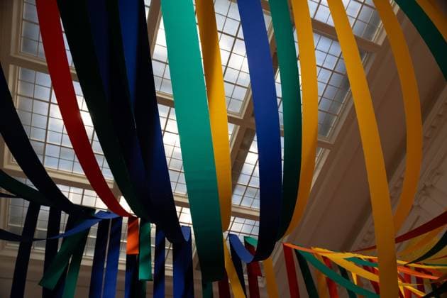 Exhibition Au dela by Sheila Hicks PHOTOPQR VOIX DU NORD FLORENT MOREAU October 8, 2026 LILLE October 8, 2026 The exhibition Au dela by artist Sheila Hicks, is on view at the Palais des Beaux-Arts PHOTO FLORENT MOREAU LA VOIX DU NORD LILLE, FRANCE, OCTOBER 8, 2026 Sheila Hicks – Beyond exhibition at the Palais des Beaux Arts in Lille The internationally renowned American artist presents a new installation in the museum’s atrium, exploring textile fiber through monumental works created especially for the space HAUTS-DE-FRANCE France  Copyright: xPHOTOPQR VOIXxDUxNORD MAXPPPxFLORENTxMOREAUx 20261008VDN9615 20261008VDN9615