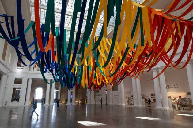 Exhibition Au dela by Sheila Hicks PHOTOPQR VOIX DU NORD FLORENT MOREAU October 8, 2026 LILLE October 8, 2026 The exhibition Au dela by artist Sheila Hicks, is on view at the Palais des Beaux-Arts PHOTO FLORENT MOREAU LA VOIX DU NORD LILLE, FRANCE, OCTOBER 8, 2026 Sheila Hicks – Beyond exhibition at the Palais des Beaux Arts in Lille The internationally renowned American artist presents a new installation in the museum’s atrium, exploring textile fiber through monumental works created especially for the space HAUTS-DE-FRANCE France  Copyright: xPHOTOPQR VOIXxDUxNORD MAXPPPxFLORENTxMOREAUx 20261008VDN9637 20261008VDN9637