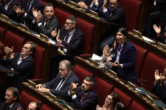 October 8, 2026, Rome, Rome, Italy: Democratic Party Secretary Elly Schlein during the secret ballot for the new electoral law in the Chamber of Deputies, Rome, 08 10 2026 Rome Italy  - ZUMAa289 20261008_zia_a289_005 Copyright: xFrancescoxFotiax xAgfx