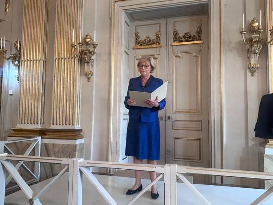 2026 Nobel Prize in Literature awarded to Canadian writer Anne Carson STOCKHOLM, SWEDEN - OCTOBER 08: Ingrid Carlberg, Permanent Secretary of the Swedish Academy, announces the winner of the 2026 Nobel Prize in Literature during a press conference at the Swedish Academy in Stockholm, Sweden, on October 08, 2026. The prize is awarded to 76-year-old Canadian writer and poet Anne Carson for her bold and innovative works that create new forms for contemporary literature in a playful dialogue with the classical tradition. Atila Altuntas Anadolu Stockholm Sweden. Editorial use only. Please get in touch for any other usage.  Copyright: x2026xAnadoluxAtilaxAltuntasx