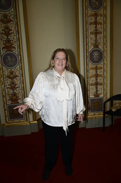 Kathy Kelly beim Pressegespräch und Präsentation des 16. HOPE-Award zur 18. HOPE-Gala Dresden im Schauspielhaus Dresden. Dresden, 08.10.2026 Copyright: xMatthiasxWehnertx