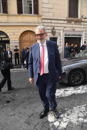IPA89427854 - Rome, Teatro Sistina: Celebration marking the 150th anniversary of *Corriere della Sera*. Pictured: Francesco Rocca  Copyright: xVincenzoxLandix xVincenzoxLandix IPA89427854