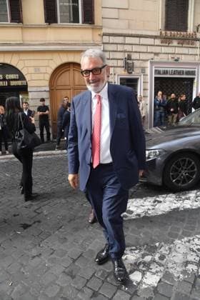 IPA89427860 - Rome, Teatro Sistina: Celebration marking the 150th anniversary of *Corriere della Sera*. Pictured: Francesco Rocca  Copyright: xVincenzoxLandix xVincenzoxLandix IPA89427860