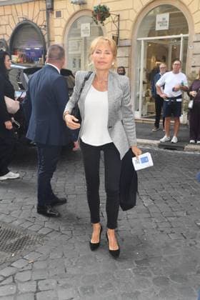 IPA89427934 - Rome, Teatro Sistina: Celebration marking the 150th anniversary of *Corriere della Sera*. Pictured: Lilli Gruber  Copyright: xVincenzoxLandix xVincenzoxLandix IPA89427934