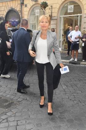 IPA89427938 - Rome, Teatro Sistina: Celebration marking the 150th anniversary of *Corriere della Sera*. Pictured: Lilli Gruber  Copyright: xVincenzoxLandix xVincenzoxLandix IPA89427938