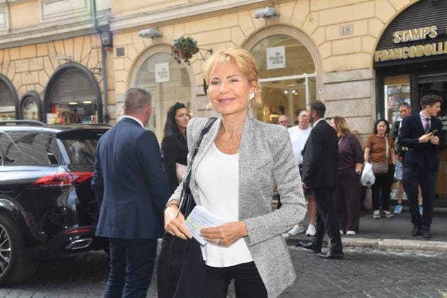 IPA89427958 - Rome, Teatro Sistina: Celebration marking the 150th anniversary of *Corriere della Sera*. Pictured: Lilli Gruber  Copyright: xVincenzoxLandix xVincenzoxLandix IPA89427958