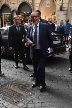 IPA89428000 - Rome, Teatro Sistina: Celebration marking the 150th anniversary of *Corriere della Sera*. Pictured: Ignazio La Russa  Copyright: xVincenzoxLandix xVincenzoxLandix IPA89428000