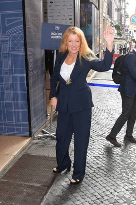 IPA89428020 - Rome, Teatro Sistina: Celebration marking the 150th anniversary of *Corriere della Sera*. Pictured: Michela Vittoria Brambilla  Copyright: xVincenzoxLandix xVincenzoxLandix IPA89428020