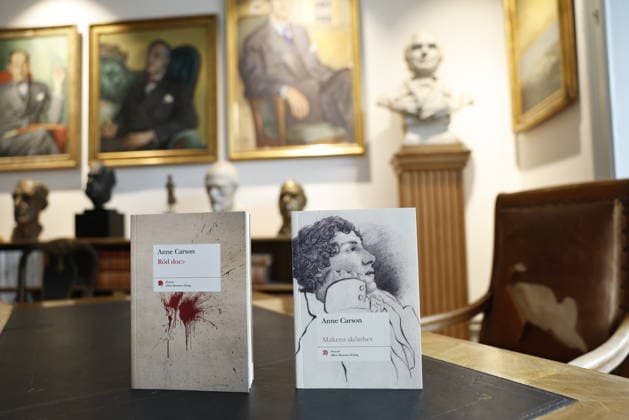 STOCKHOLM, SWEDEN 20261008 The books *Red Doc* and *The Beauty of the Husband* by Canadian author and this year’s Nobel Prize in Literature laureate Anne Carson are on display at Albert Bonniers Förlag in Stockholm STOCKHOLM SWEDEN x60160x  Copyright: xStefanxJerrevang TTx BONNIER FÖRLAG FIRAR ANNE CARSONS NOBELPRIS s4Ot9yngGTs