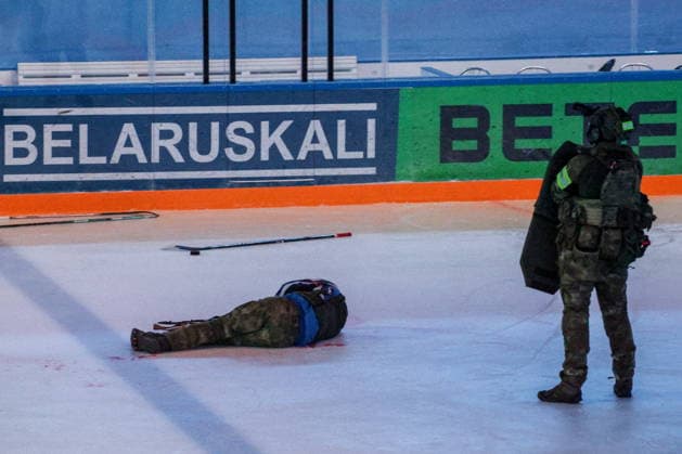 BELARUS, MINSK - OCTOBER 8, 2026: The final phase of the Eurasia-Antiterror 2026 counter-terrorism exercise by relevant agencies of the CIS and SCO member states. The drill is held as part of the 2026 CIS and SCO Counter-Terrorism Forum. Maxim Malinovsky TASS  98944561