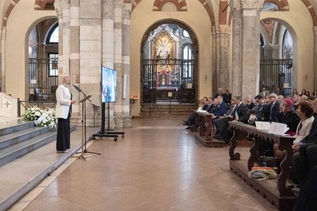 IPA89429973 - Milan, October 8, 26, Basilica of St. Ambrose, Eucharistic celebration marking the 25th anniversary of the Linate plane crash  Copyright: xGiuliaxSciaccax xGiuliaxSciaccax IPA89429973