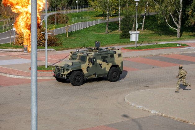 BELARUS, MINSK - OCTOBER 8, 2026: The final phase of the Eurasia-Antiterror 2026 counter-terrorism exercise by relevant agencies of the CIS and SCO member states. The drill is held as part of the 2026 CIS and SCO Counter-Terrorism Forum Minsk Belarus  - ZUMAt113 20261008_zaa_t113_309 Copyright: xMaximxMalinovskyx