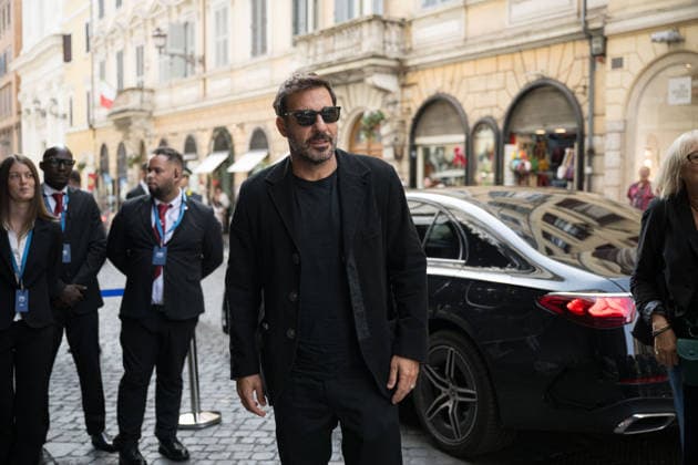 IPA89429586 - Actor Edoardo Leo arriving at the Teatro Sistina for the celebrations marking the 150th anniversary of the Corriere della Sera, in Rome, Italy, on October 8, 2026. Flavio Brancaleone Fotogramma  Copyright: xFLAVIO_BRANCALONEx xx IPA89429586