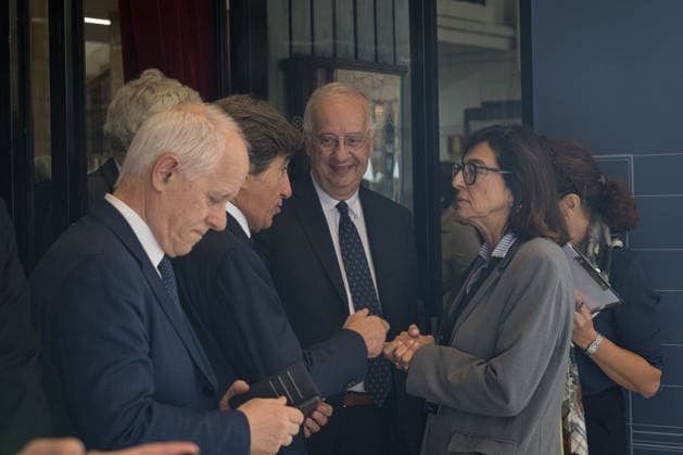 IPA89429504 - Luciano Fontana; Urban Cairo; Walter Veltroni and Fiorenza Sarzanini arriving at the Teatro Sistina for the celebrations marking the 150th anniversary of the *Corriere della Sera*, in Rome, Italy, on October 8, 2026. Flavio Brancaleone Fotogramma  Copyright: xFLAVIO_BRANCALONEx xx IPA89429504