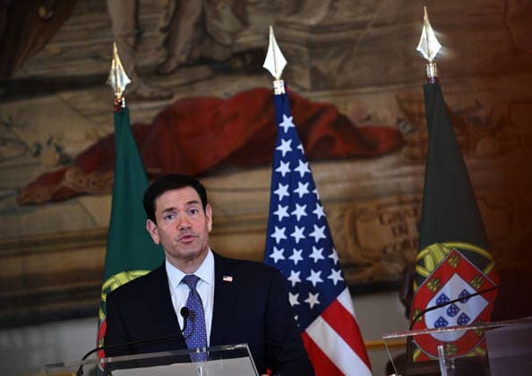 Marco Rubio - Paulo Rangel joint press conference in Lisbon LISBON, PORTUGAL - OCTOBER 8: US Secretary of State Marco Rubio and Portugal s Foreign Minister Paulo Rangel (not seen) give a joint press conference at the Necessidades Palace, the Portuguese foreign ministry, in Lisbon on October 8, 2026. Zed Jameson Anadolu Lisbon Portugal. Editorial use only. Please get in touch for any other usage.  Copyright: x2026xAnadoluxZedxJamesonx